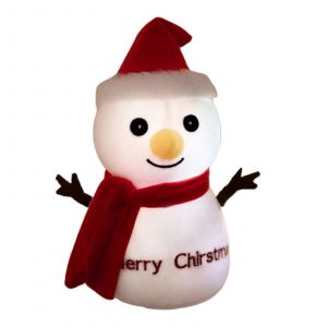 Poupée Père Noël lumineuse en peluche douce pour décoration de Noël, décoration de vacances avec lumière et musique - Neuf