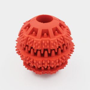 Jouets Pour Animaux De Compagnie De Couleur Rose, Balles En Caoutchouc Naturel Résistantes Aux Morsures, Nettoyage Des Dents, Balles Alimentaires Anti-Fuites, Balles Molaires - Neuf