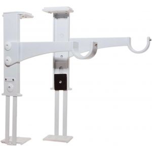 Lot De 2 Supports Sans Per&ccedil;age &Agrave; Fixation Lat&eacute;rale Pour Tringle &Agrave; Rideau D.20 Ou D.28mm - Installation Sur Coffre De Volet Roulant | S&eacute;curit&eacute; Avec Double Serrage | Blanc | Tringle Rideau Sans Per&ccedil;age - Neuf