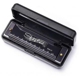 Nouvel Harmonica Blues Harmonica 10 TROUS HARMONICA FACILE &Agrave; APPRENDRE &Eacute;TABLIR LA MUSICALIT&Eacute; Folk World Kids Musical Toy - Neuf