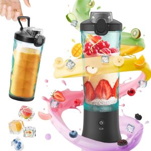 600 Ml Mixeur Portable Blender Smoothie Avec 6 Lames, Usb Rechargeable Blender Portable Pour Salle De Sport, Bureau, Camping Et Voyage - Neuf