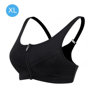 Soutien-Gorge De Sport Haute Resistance Et Anti-Secousses Pour Femme, Brassiere D'entrainement Yoga, Noir, Taille Xl - Neuf