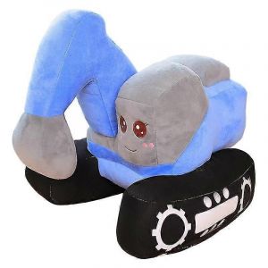 Peluche excavatrice mignonne, oreiller cadeau, poupée, livraison par lots, cadeau pour garçons-bleu - Neuf