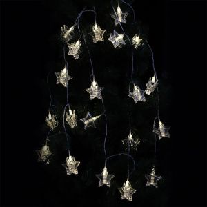 Hjlian Guirlande Lumineuse A Piles 3m 20 Led En Forme D'etoile - Neuf