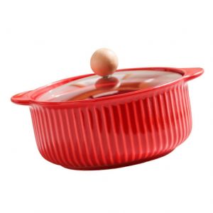 Couvercle Pour Bol A Ramen, Bol A Soupe, Bol A Soupe Japonais, Bol A Soupe En Ceramique, Grand Bol A Nouilles Rouge 19,8 X 11,5 Cm - Neuf