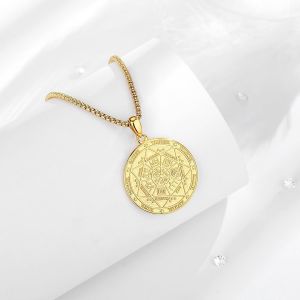 Sceau Des 7 Archanges Michael Pendentif Collier Argent 925 Amulette Protection Bijoux Cadeau Homme Femme Papa Maman - Neuf