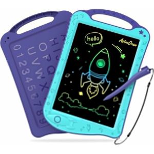 ERYI-Astrodraw Enfant Tablette D'Écriture Lcd, Jouet Bebe 2 3 4 5 6 Ans Garçon Et Fille, Jeux Enfants Educatif - Ardoise Magique, Jouet Spatial, Cadeau Pour Garçons Et Filles (Aqua/Violet) - Neuf
