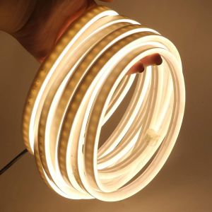 Lumière Au Néon Led,12v 2835 120leds / M Imperméable À L'eau Flexible Led Light Strip Au Néon Avec,Pour Chambre,Noël,Fête,Etc (Blanc Chaud,1m - Neuf