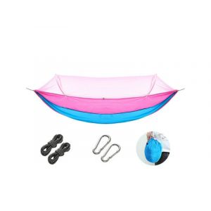 Hamac-Lit Escamotable Avec Moustiquaire Pour 1 À 2 Personnes - Rose - Neuf