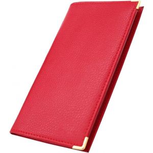 CAUC-- Etui Porte ch&eacute;quier Porte Carte cr&eacute;dit pi&egrave;ce d'identit&eacute; (C07 Rouge) - Neuf