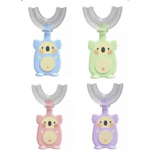 Brosse &Agrave; Dents Manuelle En Forme De U Pour Les Enfants De 2 &Agrave; 6 Ans, Avec Poils En Silicone, Pour Un Nettoyage Complet De La Bouche Et De La Bouche (Ust 01) - Neuf