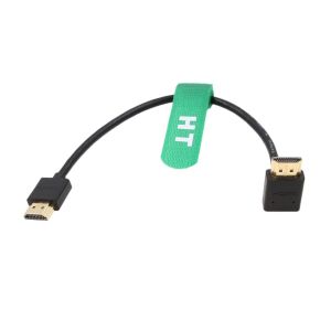 ERYI-Câble Hdmi 4K 60P 8K30P Uhd Pour Bmpcc 4K Zcam E2 Sony A7Iv F55 Canon C300 Gh5S Nikon Z9 Camera Ronin Rs2 Teradek Atomos Ninja V Moniteur Type A Hdmi 2.1 Angle De Haut 25 Cm - Neuf