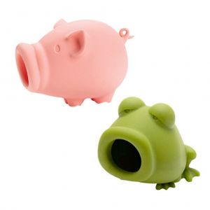 Hjlian Lot De 2 Separateurs De Blancs D'oufs En Silicone, Mignons, Grenouille, Cochon, Separateur De Jaunes D'oufs, Outil De Cuisson - Neuf