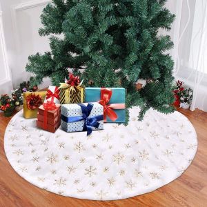 78cm Or Jupe D'arbre De Noël, Arbre De La Jupe, Blanche En Peluche De L'arbre De Noël Tapis De, Tapis De Décoration, Décoration D'arbre Avec Des Flocons De Neige, Arbre De La Jupe - Neuf