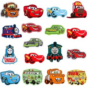 17pcs Enfants Voiture De Fer À Repasser Sur Les Patchs, Thomas Coudre Sur Des Parcelles De Fer Sur Les Patchs Pour Les Enfants, Les Enfants Du Genou Patchs, Fer À Repasser Sur Les Patchs Pour - Neuf
