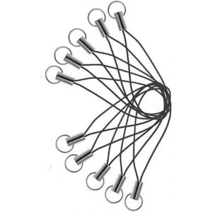 KALANKA-Lot de 10 lanières noires à anneau fendu pour téléphone portable/MP3/MP4/clé USB //Keyrin - Breloques décoratives pour téléphone portable, 1, Nylon Métal, Agate - Neuf