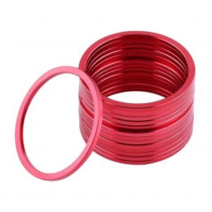 15pcs Durable Alliage D'aluminium V&eacute;lo P&eacute;dalier Rondelle D'inertie Entretoise (Rouge) - Neuf