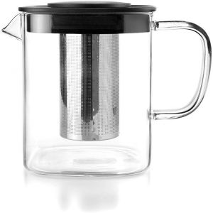KALANKA-Ibili - Bouilloire avec Filtre Square, 1 Litre, Borosilicate Et Acier Inoxydable 18/10 - Neuf