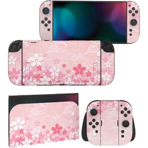 Eryi-Autocollant Pour Nintendo Switch 2 Manette & Console & Joycon & Dock,Sticker Skin Decal Pour Switch 2 Accessoires Protection - Pétales Cerisier - Neuf