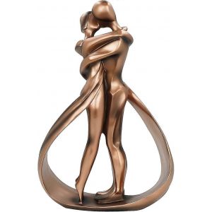 Sculpture Moderne En R&eacute;sine Repr&eacute;sentant Un Couple, Id&eacute;ale Pour Un Anniversaire, D&eacute;coration Int&eacute;rieure Ou Cadeau Romantique. - Neuf