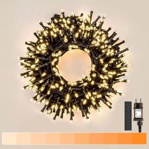 Jgd-Gresonicled Guirlande Lumineuse En Forme De Cluster Fonctionnement En Courant D&eacute;coration Pour Int&eacute;rieur Ext&eacute;rieur Jardin Arbre De No&euml;l Mariage (Blanc Chaudfroid 9 Modes &Agrave; Intensit&eacute; Variable, 300 - Neuf