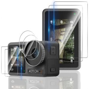 Verre Tremp&eacute; Pour Dji Osmo Action 5 Pro Protection D`&Eacute;cran 6 Pi&egrave;ces, Cam&eacute;ra Arri&egrave;re Protecteur Film, Duret&eacute; 9H, Anti - Rayures, Hd Transparent, Protection &Eacute;cran Pour Dji Osmo Action 5 Pro - Neuf