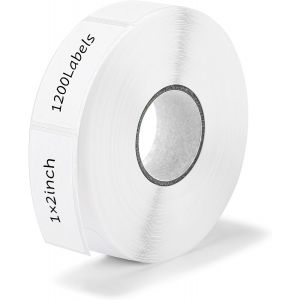 Kalanka-1200 Etiquettes Autocollantes R&eacute;sistantes &Agrave; L'eau Et &Agrave; L'huile, 1"" X 2"" Etiquette Congelation Vierges Avec Ligne De Perforation Etiquette Bocaux Amovibles Pour Contenants Alimentaires Cuisine - Neuf