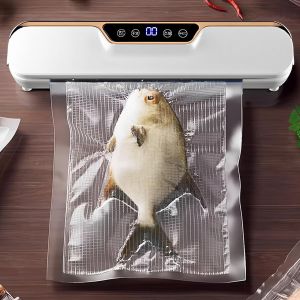 Machine de Scellement Sous Vide Automatique,Machine Sous Vide à Ecran D'affichage Intelligent,Appareil D'étanchéité Alimentaire Universelle Sèche Humide,Machine D'emballage Fortement Aspiré - Neuf