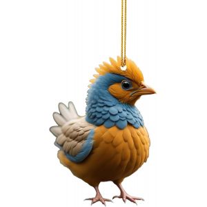 Décoration de Noël en forme de coq - Décoration à suspendre 8,4 cm - Neuf