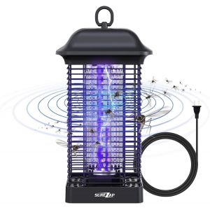 Tue Mouche Electrique 4000v 15w Lampe Anti Moustique Efficace, Sans Produits Chimiques, Ipx4 Tueur D'insectes Silencieuse, Anti Insectes R&eacute;pulsif Port&eacute;e 100m&sup2;, Pour Int&eacute;rieur Et Ext&eacute;rieur - Neuf