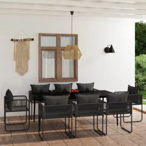 Prolenta Premium - Ensemble &Agrave; Manger De Jardin 9 Pcs Noir - Neuf