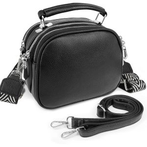 Sac &agrave; Bandouli&egrave;re en Cuir pour Femmes Petit Sac &agrave; Bandouli&egrave;re Avec 2 Bretelles Amovibles Sacs de T&eacute;l&eacute;phone de Voyage Pour Dames - Neuf