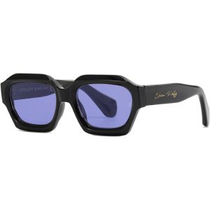 Lunettes De Soleil Homme Femme À La Rétro Mode Épais Hexagone Cadre Orange 80s Lunettes - Neuf