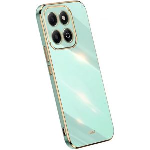 Kal-Phone Coque Convient À Honor X6b (6.56"" Inches), Étui De Téléphone Portable En Silicone Avec Cadre De Galvanoplastie - Vert - Neuf