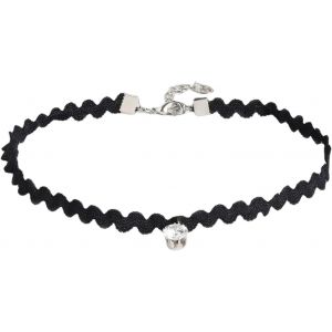 Kal-Collier Ras Du Cou En Cristal Boho Collier En Velours Noir Collier Court Avec Pendentif En Strass Collier Vintage Noir Uni Collier Gothique En Cuir Bijoux Pour Femmes Et Filles - Neuf