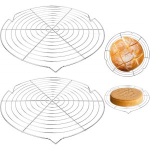 Grille P&acirc;tisserie, 2 Grille de Refroidissement Patisserie en Acier Inoxydable 32,5 cm pour G&acirc;teaux et Pain pour Le Refroidissement de la Cuisson, Passe au Four et au Lave-Vaisselle - Neuf