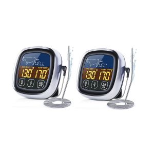 Ensemble de thermom&egrave;tres num&eacute;riques pour barbecue avec sondes, pour four, grill et cuisine. - Neuf