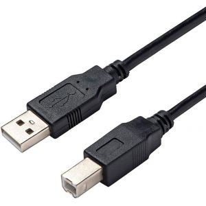 JGD-C&acirc;ble D'imprimante USB 2.0, 6FT USB-A vers USB-B C&acirc;ble Haute Vitesse pour Imprimante/Scanner Epson, HP, Canon, Brother, compatible avec Lexmark, Dell, Xerox, Samsung Piano, Midi, DAC Et Autres - Neuf