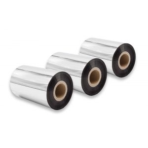 vhbw 3x Ruban transfert thermique compatible avec Zebra PAX-Serie, 105SL, 105SE, S400 imprimante d'étiquette résistante 100mmx300m cire-plus - Neuf