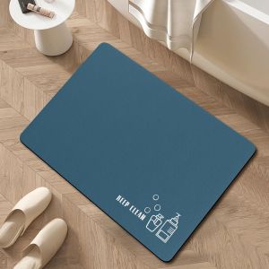 Kalanka-Tapis De Bain Antidérapant - Lavable - 60 X 40 Cm - Séchage Rapide - Absorbant - Tapis De Sol Absorbant - Terre De Diatomée - Pour Salle De Bain, Cuisine, Sol, Baignoire - Bleu - Neuf