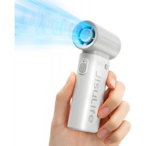 KALANKA-Ventilateur Portable, Mini Ventilateur Rechargeable par USB, 3600 mAh Ventilateur Personnel de Maquillage/Cils, 5 Vitesses Ventilateur de Poche avec pour Femmes Hommes, Voyage, Camping Gris - Neuf