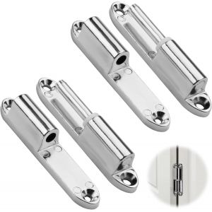 Lot de 2 paires de charni&egrave;res de porte en bois pour int&eacute;rieur en acier galvanis&eacute; - Sangles &agrave; visser robustes avec technologie de roulement &agrave; glissi&egrave;re sans entretien - Id&eacute;al pour les portes - Neuf