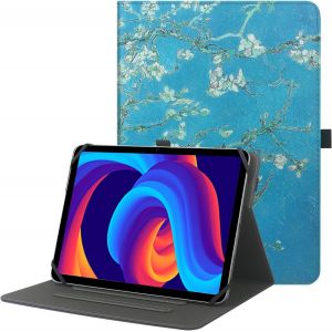 ELVORIX-Universal Housse de Protection pour 9-11 Pouces Tablette,Multi - Angle de Vue PU Support en Cuir avec Porte - Stylo pour Tablette Tactile de 9 Pouces 10,5 Pouces 11 Pouces-AF - Neuf