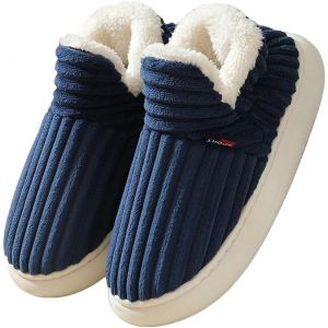 Kalanka-Chaussons Femme Pantoufles Homme Chaud Confortable Mousses À Mémoire Mules Automne Hiver Antidérapantes Légères Et Respirantes L'intérieur Et L'extérieur - Neuf