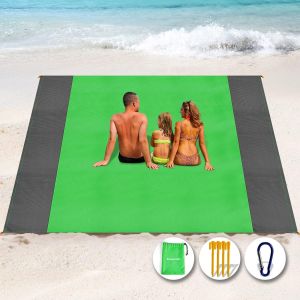 KALANKA-Tapis de Plage 300 x 275cm Anti Sable, Couverture de Plage Large Imperméable Compact Natte de Plage pour Plage, Camping, Picnic, Voyage (Vert) - Neuf
