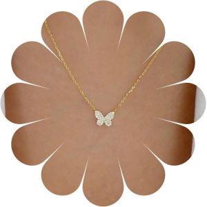 Kal-Collier Papillon Boho Collier Ras Du Cou En Cristal Collier Pendentif Papillon En Strass Collier Chaîne Papillon En Cz Collier Papillon Minimaliste Bijoux Pour Femmes Et Filles - Neuf