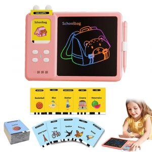 224 cartes flash parlantes avec tablette d'&eacute;criture LCD pour l'apprentissage et le dessin des enfants - Neuf