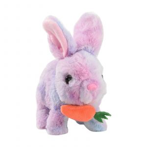 Lapin en peluche électrique sauteur avec carottes et son, cadeau de Noël pour les amoureux des lapins, jouet éducatif précoce pour enfants, lapin carotte blanc-Carotte lapin colorf - Neuf