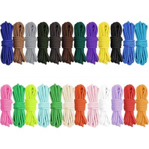 Yemaesre-Lot De 24 Rouleaux De Corde De Parachute, 24 Couleurs Iii, Corde De Tente, Corde Arc-En-Ciel, Corde De Bracelet Paracorde Pour La Survie En Plein Air, Fabrication De Cordes Tissées À La Main - Neuf