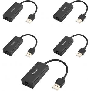 NFGR-Lot De 5 Adaptateurs Usb 2.0 Vers Ethernet Vers Rj45 Avec Prise En Charge Du Réseau Ethernet 10/100 Mbps Pour Windows/Mac Os, Surface Pro/Linux - Neuf